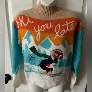 Major Label Group “Ski You Later”Penguin Knit Women’s Sweater Size XS NWOT